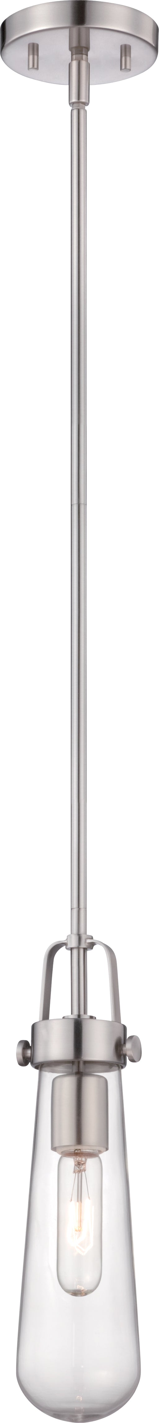 SATCO/NUVO Beaker 1-Light Miniature Pendant With Clear Glass (60-5262)