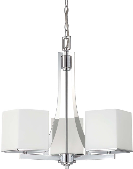 SATCO/NUVO Bento 3-Light Chandelier With Satin White Glass (60-4085)