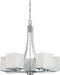 SATCO/NUVO Bento 5-Light Chandelier With Satin White Glass (60-4086)