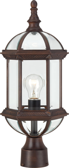 SATCO/NUVO Boxwood 1-Light 19 Inch Outdoor Post With Clear Beveled Glass (60-4975)