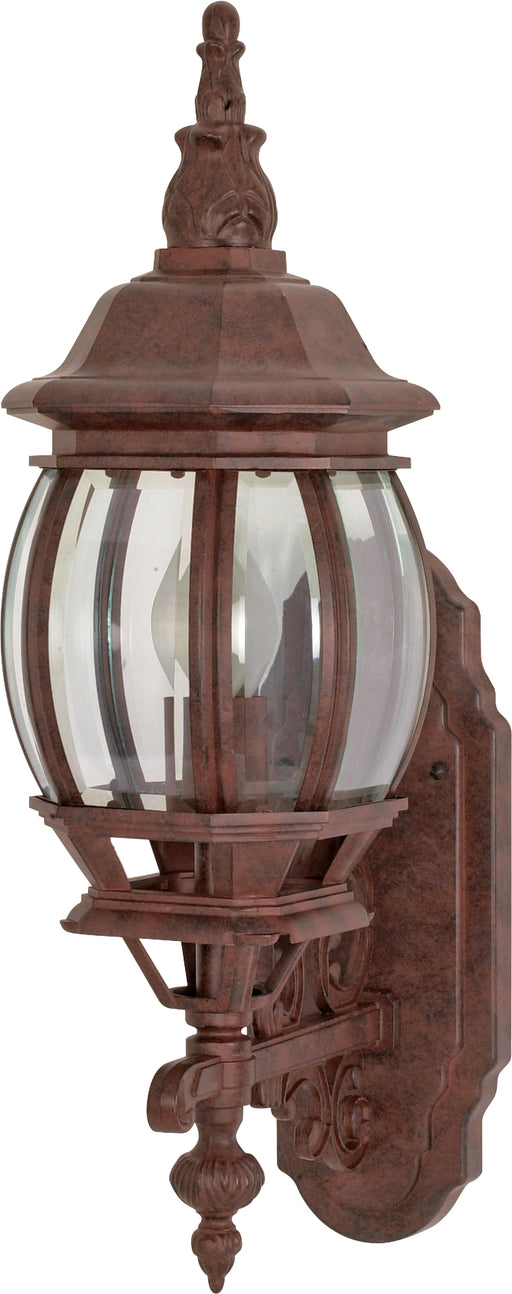 SATCO/NUVO Central Park 1-Light 20 Inch Wall Lantern With Clear Beveled Glass Color Retail Packaging (60-3468)