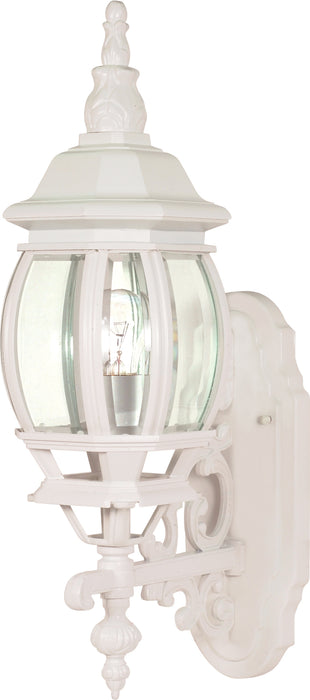 SATCO/NUVO Central Park 1-Light 20 Inch Wall Lantern With Clear Beveled Glass Color Retail Packaging (60-3467)