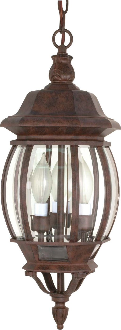 SATCO/NUVO Central Park 3-Light 20 Inch Hanging Lantern With Clear Beveled Glass (60-895)