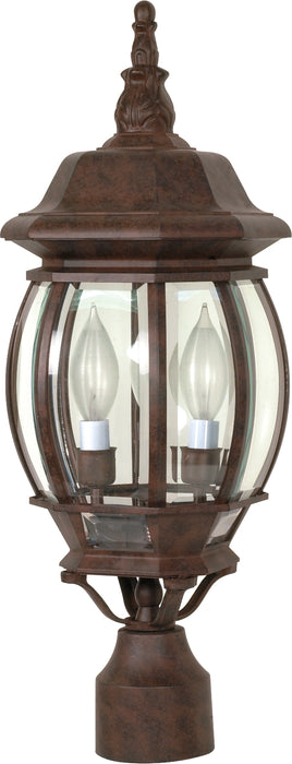 SATCO/NUVO Central Park 3-Light 21 Inch Post Lantern With Clear Beveled Glass (60-898)