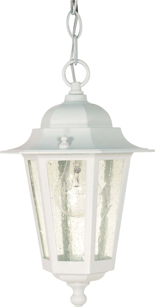 SATCO/NUVO Cornerstone 1-Light 13 Inch Hanging Lantern With Clear Seed Glass (60-991)