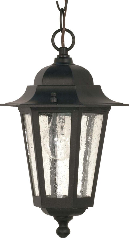 SATCO/NUVO Cornerstone 1-Light 13 Inch Hanging Lantern With Clear Seed Glass (60-993)