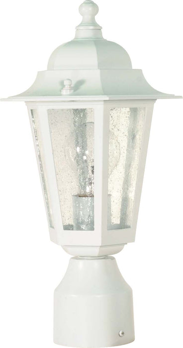 SATCO/NUVO Cornerstone 1-Light 14 Inch Post Lantern With Clear Seed Glass (60-994)