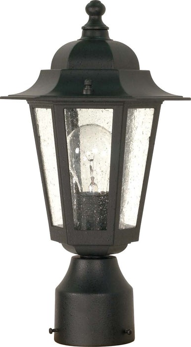 SATCO/NUVO Cornerstone 1-Light 14 Inch Post Lantern With Clear Seed Glass (60-996)