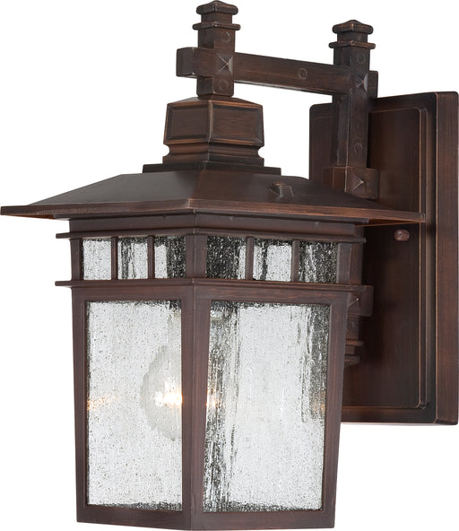 SATCO/NUVO Cove Neck 1-Light 12 Inch Outdoor Lantern With Clear Seed Glass Color Retail Packaging (60-3492)