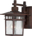 SATCO/NUVO Cove Neck 1-Light 12 Inch Outdoor Lantern With Clear Seed Glass Color Retail Packaging (60-3492)