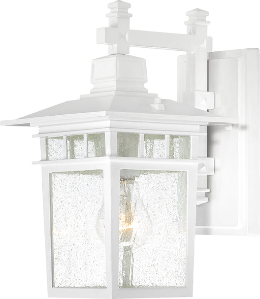 SATCO/NUVO Cove Neck 1-Light 12 Inch Outdoor Lantern With Clear Seed Glass Color Retail Packaging (60-3491)