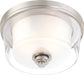 SATCO/NUVO Decker 2-Light Medium Flush Fixture With Clear And Frosted Glass (60-4651)