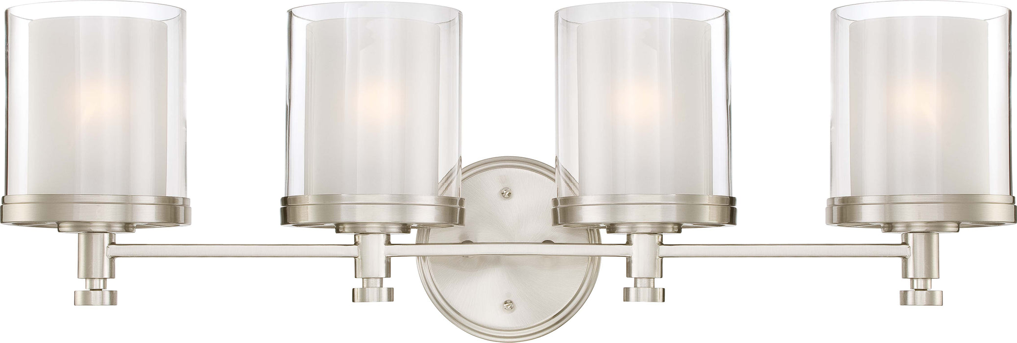 SATCO/NUVO Decker 4-Light Vanity Fixture With Clear And Frosted Glass (60-4644)