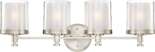 SATCO/NUVO Decker 4-Light Vanity Fixture With Clear And Frosted Glass (60-4644)