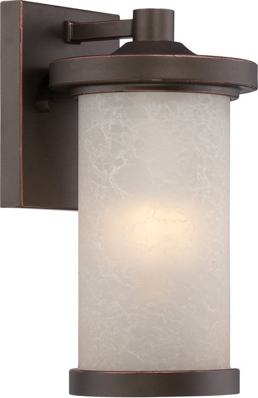 SATCO/NUVO Diego LED Outdoor Small Wall With Satin Amber Glass (62-641)