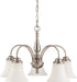 SATCO/NUVO Dupont 5-Light 21 Inch Chandelier With Satin White Glass (60-1822)