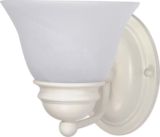 SATCO/NUVO Empire 1-Light 7 Inch Vanity With Alabaster Glass Bell Shades (60-352)