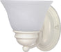 SATCO/NUVO Empire 1-Light 7 Inch Vanity With Alabaster Glass Bell Shades (60-352)