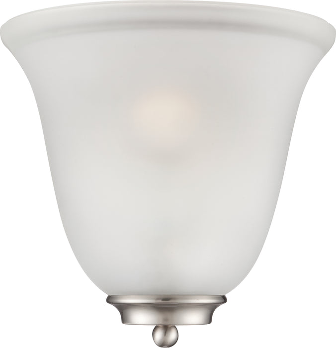 SATCO/NUVO Empire 1-Light Wall Sconce Brushed Nickel With Frosted Glass (60-5377)