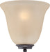 SATCO/NUVO Empire 1-Light Wall Sconce Mahogany Bronze With Champagne Linen Glass (60-5383)