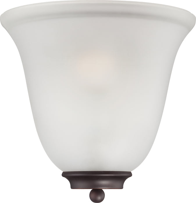 SATCO/NUVO Empire 1-Light Wall Sconce Mahogany Bronze With Frosted Glass (60-5375)