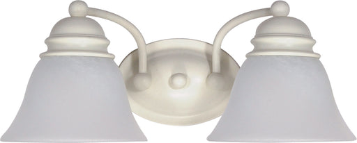 SATCO/NUVO Empire 2-Light 15 Inch Vanity With Alabaster Glass Bell Shades (60-353)