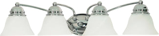 SATCO/NUVO Empire 4-Light 29 Inch Vanity With Alabaster Glass Bell Shades (60-339)