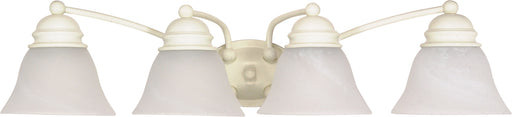 SATCO/NUVO Empire 4-Light 29 Inch Vanity With Alabaster Glass Bell Shades (60-355)