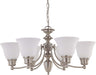 SATCO/NUVO Empire 6-Light 26 Inch Chandelier With Frosted White Glass (60-3255)