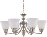 SATCO/NUVO Empire 6-Light 26 Inch Chandelier With Frosted White Glass (60-3255)