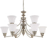 SATCO/NUVO Empire 9-Light 32 Inch Chandelier With Frosted White Glass (60-3256)