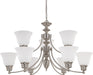SATCO/NUVO Empire 9-Light 32 Inch Chandelier With Frosted White Glass (60-3256)