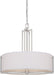 SATCO/NUVO Gemini 4-Light Pendant With Slate Gray Fabric Shade (60-4756)