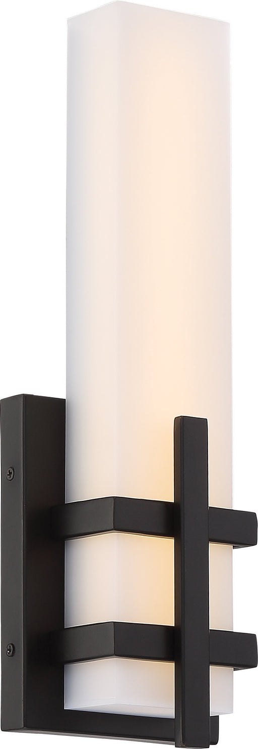 SATCO/NUVO Grill Single LED Wall Sconce Aged Bronze Finish (62-873)