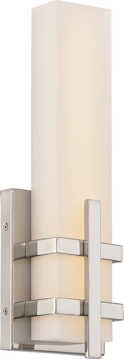 SATCO/NUVO Grill Single LED Wall Sconce Polished Nickel Finish (62-871)