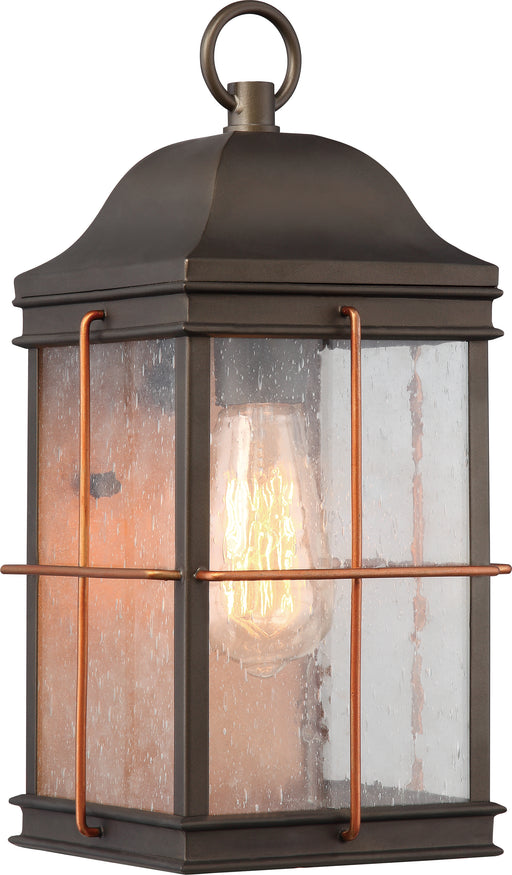 SATCO/NUVO Howell 1-Light Medium Outdoor Wall Fixture With 60W Vintage Lamp Included Bronze With Copper Accents Finish (60-5832)