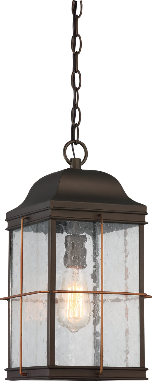 SATCO/NUVO Howell 1-Light Outdoor Hanging Lantern With 60W Vintage Lamp Included Bronze With Copper Accents Finish (60-5836)