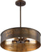 SATCO/NUVO Kettle 4-Light Pendant With 60W Vintage Lamps Included Weathered Brass Finish (60-5894)