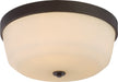 SATCO/NUVO Laguna 3-Light Flush Fixture With White Glass (60-5924)