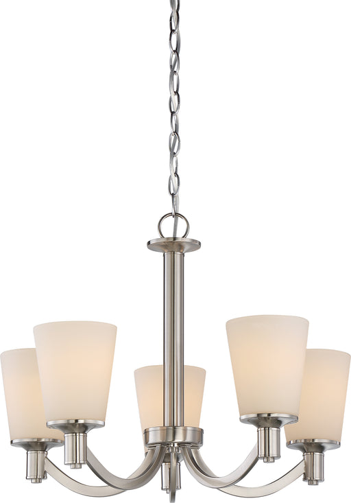 SATCO/NUVO Laguna 5-Light Hanging Fixture With White Glass (60-5825)