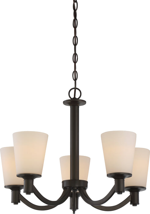 SATCO/NUVO Laguna 5-Light Hanging Fixture With White Glass (60-5925)