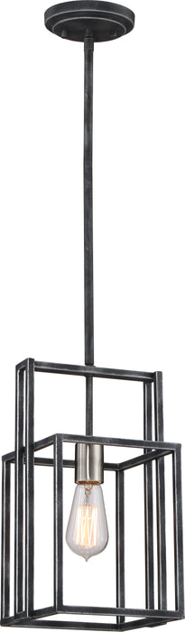 SATCO/NUVO Lake 1-Light Miniature Pendant Iron Black With Brushed Nickel Accents Finish (60-5860)