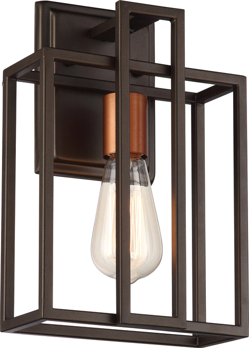 SATCO/NUVO Lake 1-Light Wall Sconce Bronze With Copper Accents Finish (60-5851)