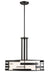 SATCO/NUVO Lansing 3-Light Pendant With White Fabric Shade And Opal Diffuser (60-6435)