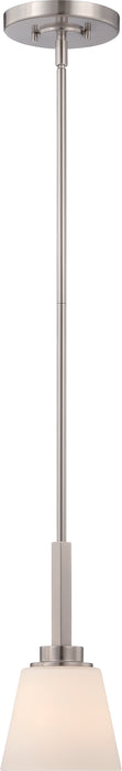 SATCO/NUVO Mobili 1-Light Miniature Pendant With Satin White Glass (60-5457)