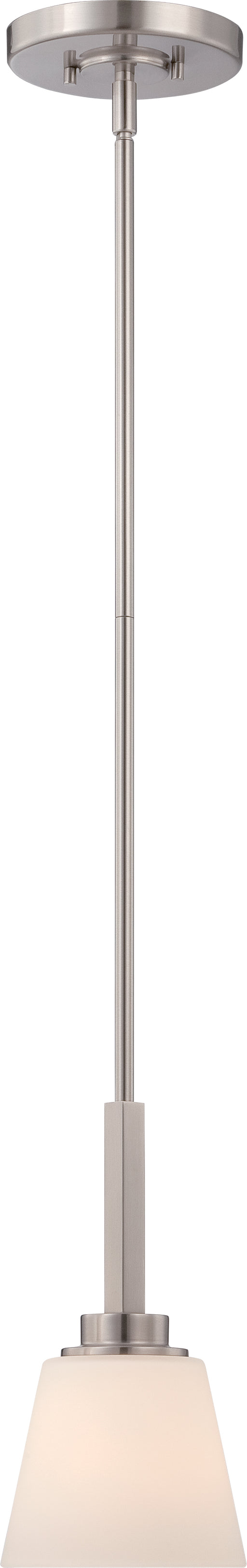 SATCO/NUVO Mobili 1-Light Miniature Pendant With Satin White Glass (60-5457)