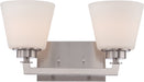 SATCO/NUVO Mobili 2-Light Vanity Fixture With Satin White Glass (60-5452)