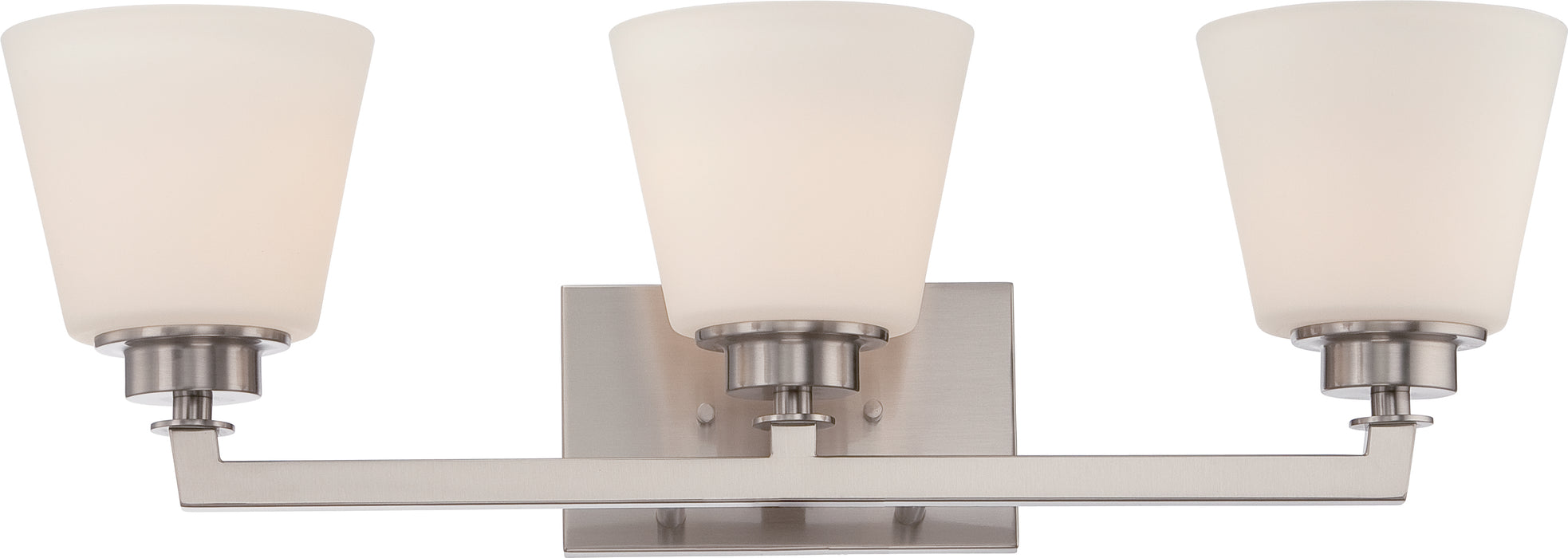 SATCO/NUVO Mobili 3-Light Vanity Fixture With Satin White Glass (60-5453)