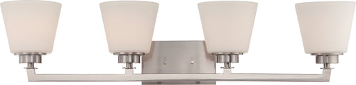 SATCO/NUVO Mobili 4-Light Vanity Fixture With Satin White Glass (60-5454)