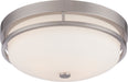 SATCO/NUVO Neval 2-Light Flush Fixture With Satin White Glass (60-5486)